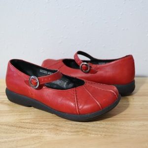 DANSKO | Red Leather Mary Jane Comfort Shoes Size 7